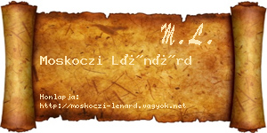 Moskoczi Lénárd névjegykártya